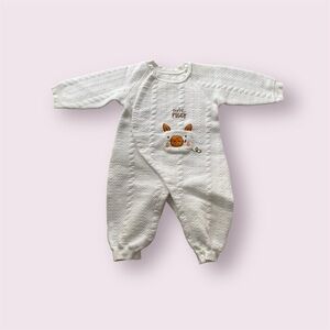 Baby White Cute Piggy Onesie